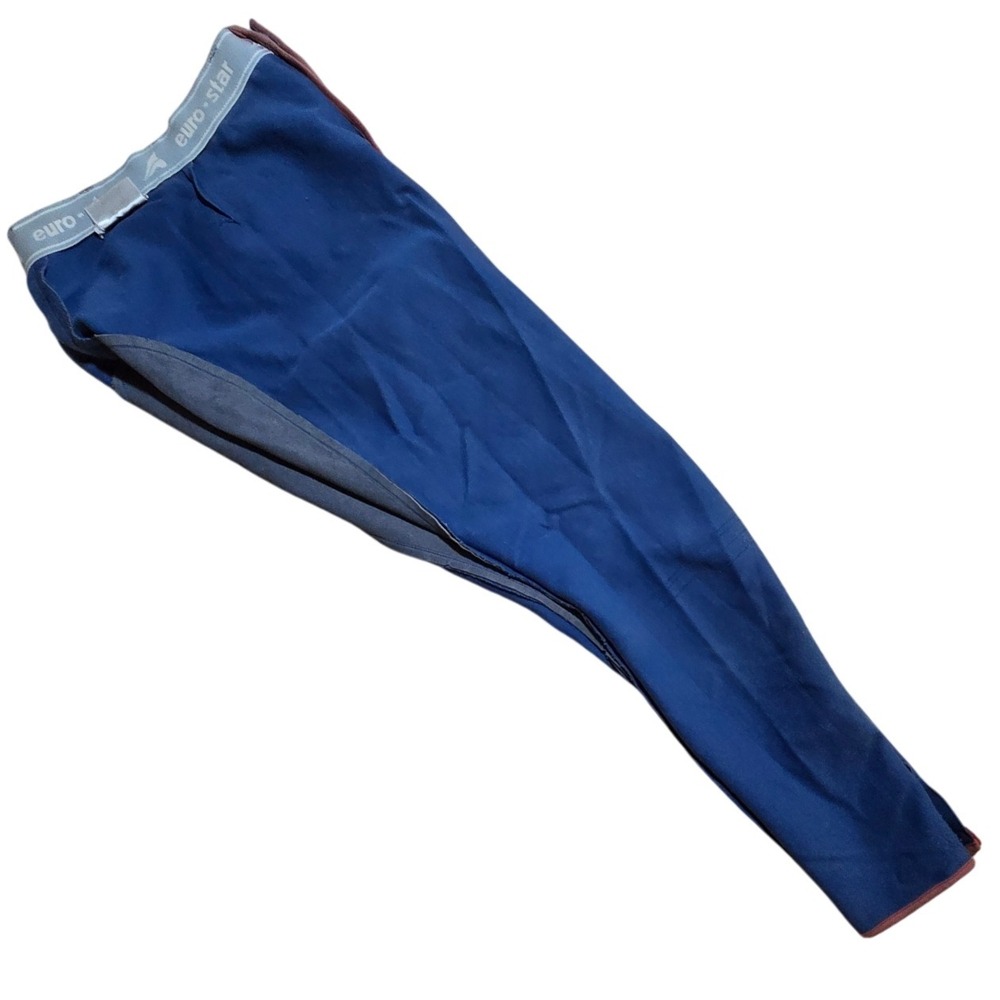 EURO-STAR REITMODEN Blue Leather Riding Breeches Pants Dressage Equestrian‎ 24